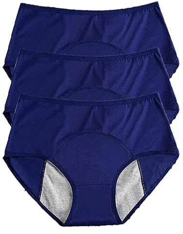 REUset Bragas para el tracto urinario, lavable, 3 unidades, deslizamiento menstrual, cintura alta, incontinencia para mujer, para ciclo menstrual, F, 6XL