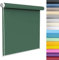 Fensterrollo für Fenster & Türen 65 x 180 cm Blickdicht Sichtschutz Sonnenschutz Verdunkelungsrollo Rollos mit Kette, für Büro, Badezimmer, Dunkelgrün