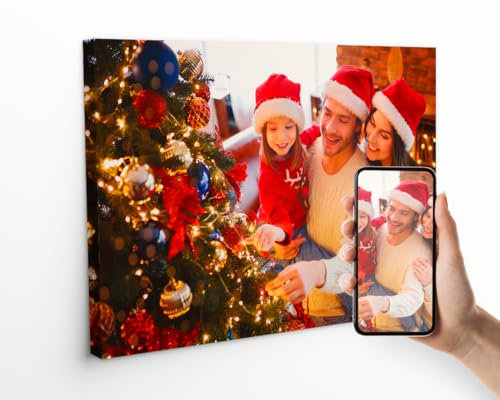 mubusi Cuadro Personalizado con tu Foto - 20 Tamaños Disponibles - 40x30 cm - Foto Lienzo Personalizado sobre Bastidor de Madera - Lienzo Personalizado - Cuadro Personalizado