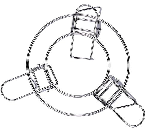 Turbokey Stainless Steel Rack Cross Wire Cooling Racks with Legs Dia 6.5 to 9.4 Steaming Cooling and Baking Barbecue Rack Fit for Air Fryer Instant Pot Pressure Cooker Canning (Folding & Stretched)