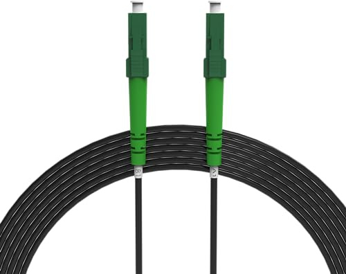 nexinex - 25m gepanzertes Glasfaserkabel LC/APC auf LC/APC Patchkabel | Kompatibel mit Telekom, Vodafone, 1&1, Fritzbox, etc. | LWL Simplex Singlemode OS2 FTTH Glasfaser Lichtwellenleiter Kabel