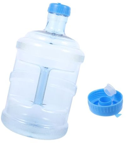 MOBUTOFU 5l Mineral Water Jug with Handle and Spare Lid Portable Thick Water Container for Camping and Car Use for Travel and Hiking