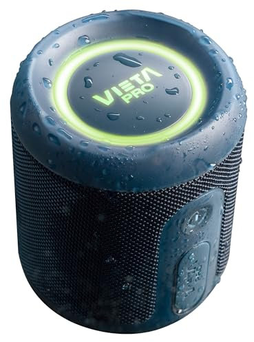 Vieta Pro Altavoz Bluetooth 5.3 Potente 25W, Resistente al Agua, 13H Batería, Micrófono, Aux-In, USB Tipo C, TWS, Compatible con Alexa | Altavoz Portátil Easy 4. Azul