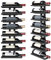 FAVOOSTY Wine Rack Wall Mounted, 8 Tier Metal Wine Display Rack, Wine Rack Storage Holder Display Rack for Kitchen, Dining Room, Bar, Wine Cellar
