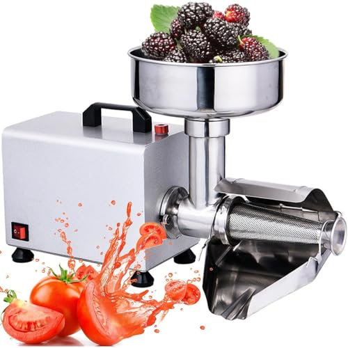 LZDOYY Salsa di Pomodoro da 450 W, Macchina per spremitura di pomodori elettrica in Acciaio Inox 304, spremitura di Frutta e Verdura