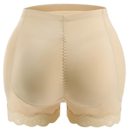 Bragas Levanta Glúteos para Mujer - Pantalones Levantadores De Glúteos Falsos con Almohadillas, Bragas Moldeadoras De Cuerpo para Mujer, Bragas De Encaje con Glúteos Falsos, Caderas Regordetas, P
