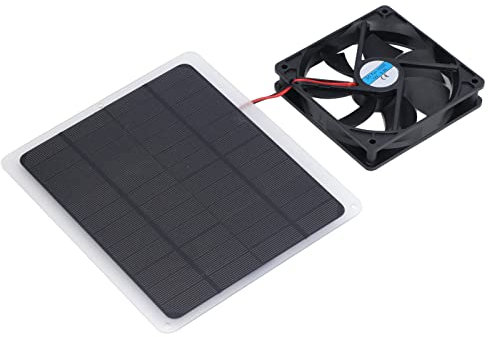 ZJchao Solarstrom-Ventilator, Solar-Abluftventilator, Solarpanel-Ventilator-Set, 10 W, 12 V, Tragbarer USB-Solar-Ventilator, Solar-Dachbodenventilator für Haustierhäuser,