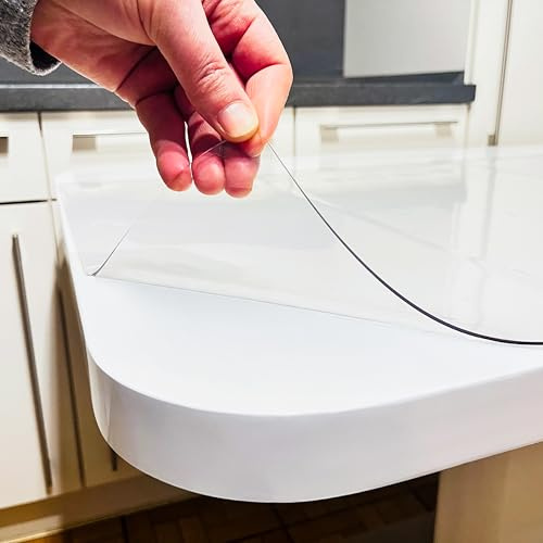 Tovaglia trasparente da tavolo, 2,0 mm, pellicola protettiva per tavolo, impermeabile, lavabile, misura a scelta, oleosa
