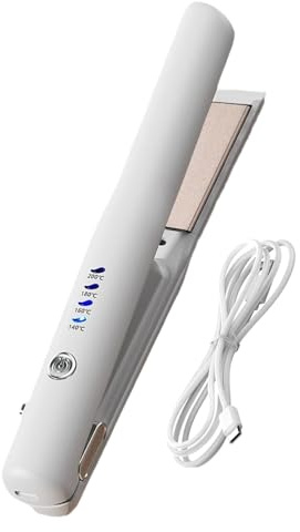 Rizador de pelo pequeño inalámbrico para pelo corto | Plancha de pelo profesional inalámbrica recargable por USB | Varilla rizadora para cabello grueso