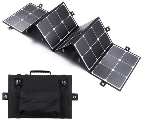 Power Bank 120W 18V Accumulo di energia solare Borsa pieghevole, portatile per esterni Fotovoltaico-Connettore di conversione MC4/USB, utilizzato per attività all'aperto, campeggio