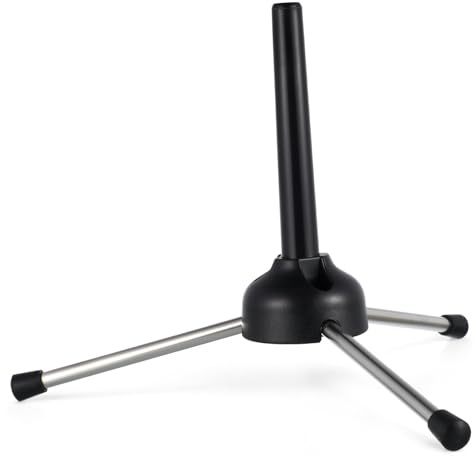 Vaguelly Atril de Calle para Clarinete Portátil, Trípode Plegable para Flauta Material Plástico y Metal, Soporte Resistente para Exhibición y Almacenamiento de Instrumentos