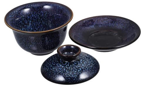 HOLIDYOYO Taza De Té Cerámica Tapa y Platillo Práctica Para Preparar y Disfrutar Té