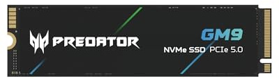 Acer Predator GM9 M.2 NVMe SSD 4TB PCIe 5.0 - Lesegeschwindigkeit bis zu 14500 MB/s - Professionelle Gen5 Interne Festplatte - Gaming Speicher Kompatibel mit PC & Laptop