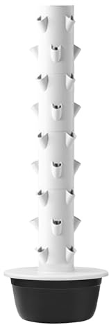 LADECNERHT Hydroponic Tower Hydroponics Growing System Kit Hydroponic Tower Garden Waterproof Design Soilless Cultivation Suitable for Indoor and Outdoor Soil-Free Planting,black-9-Layers
