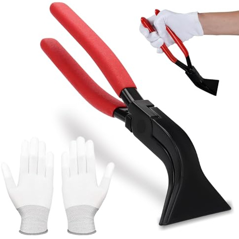 Pinze per Smussare, Pinza Pieghevole a 45°, Pinza Piegatrice per Lamiera Rossa Larga 60 mm, Pinza per Lamiera con Impugnatura Antiscivolo, Utensile Pieghevole per Piegare e Lisciare Lamiere