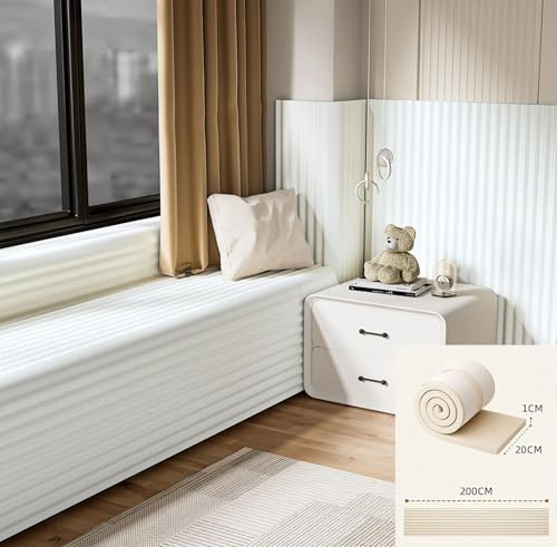 ZASEZOD Wandpaneele Gepolstert Selbstklebend – 3D Wandkissen Kopfteil wandpaneele gepolstert für Bett & Schlafzimmer – Stoßfest, Schalldämmend, Dekorative Wandverkleidung(A10,20 cm x 2 M 1pc)