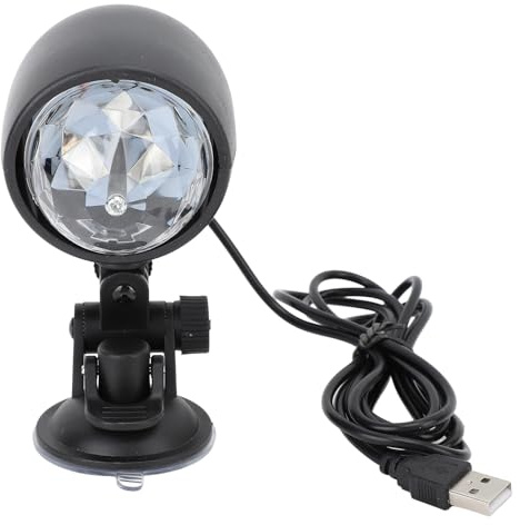Boule Lumineuse Rotative RVB avec Effets Colorés Clignotants – Lampe de Fête Alimentée par USB pour KTV/bar/mariage/Noël, Ampoule Stroboscopique DJ Portable 5 V