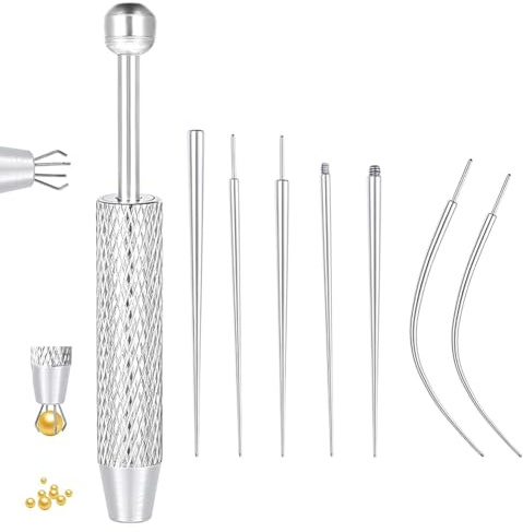 Remingtape Piercing Taper Ball Grabber-verktyg, kroppspiercingssats – Platt rygg örhängen applikatorverktyg för smycken