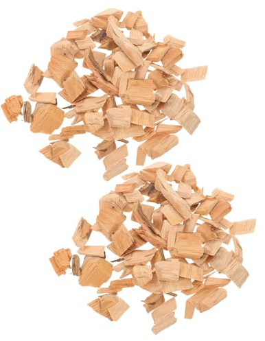 YARNOW Trucioli di Legno per Affumicare Carne 400g Sacchetto di Cipresso 3-5 Cm per Barbecue e Grigliate, Set 2 Pezzi per Picnic e Cucina all’Aperto