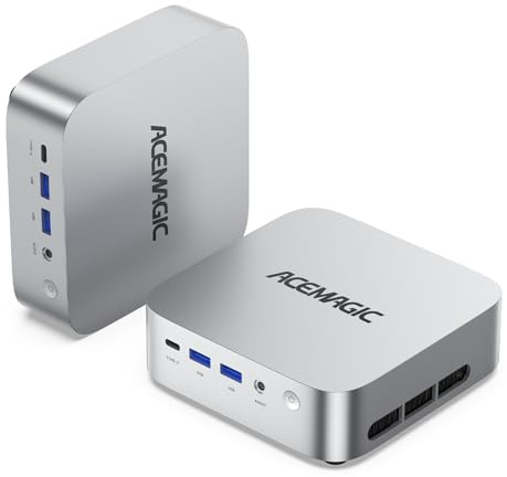 ACEMAGIC M1 Mini PC, AMD Ryzen 7 6800H (8C/16T, fino a 4,7 GHz), 16 GB LPDDR5 (6400MT/s) 512 GB MVME SSD Mini Computer con AMD Radeon | 4K Triple Display | Type-C | WiFi6 | BT5.2