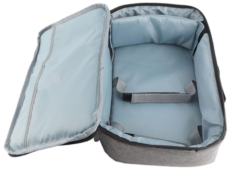 AKLOSIPY Projektorväska 13, X 7, X 4 Tums Bärbar Projektorväska i Nylon med Robust Handtag och Tjock Svampstoppning för Resor – Grå Kompatibel med Nebula Capsule MoGo