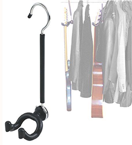 GEWA Guitar Hanger: Gitarre platzsparend in Schrank und Garderobe verstauen - für fast alle Kopfplatten geeignet - schneller Instrumentenwechsel - schwarz