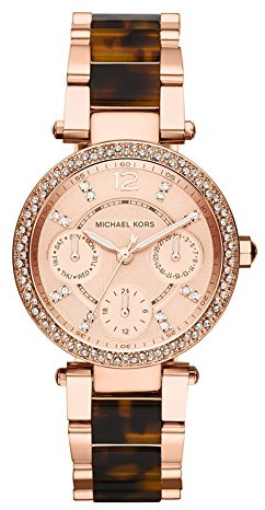 Michael Kors Mini Parker MK5841 - Mouvement Quartz - Affichage Analogique - Or Rose et Cadran Or Rose - Femme