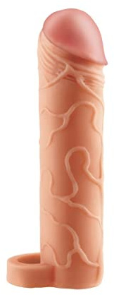 Pipedream Fantasy Perfect X-Tensions with Ball Strap Penis Sleeve, 1 Inch, Skin