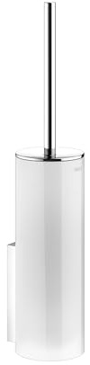 KEUCO Edition 400 WC-Bürstengarnitur mit Glasgehäuse und Bürste, verchromt | Made in Germany, inkl. Schrauben und Dübel, Bürstenhalter mit Klobürste