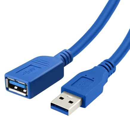 ULTRICS USB Extension Cable 2M, USB Male to Female Extension Cable, USB3.0 Extender Cables 5Gbps High Speed Transfer Data Sync Extender Cord Compatible with Keyboard, Mouse, Scanner, Camera