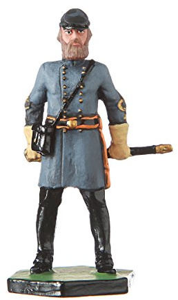 Estaño soldado de la guerra civil de Estados Unidos Confederados General Stonewall Jackson escultura de metal pintada a mano en miniatura Figura 54mm #5.54