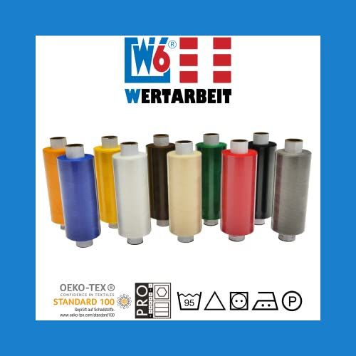 W6 WERTARBEIT Qualitätsnähgarn (10 Rollen Set (10 x 500 m)) mehrfarbig