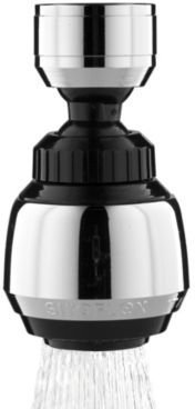 Lakeland Tap Adapta 360 °Swivel Spray Adjuster Water Saving Aerator - Black & Chrome