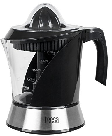 Teesa TSA3010 Zitruspresse Saftpresse mit 2 Entsafterkegeln 1,0 l Elektrisch 40W