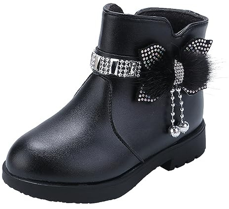 Bottine Fille Chaud Hiver Mode Antiderapante Souple Bottes Neige Fourrees