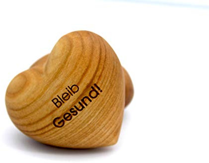 Set di ringraziamenti con cuore in legno personalizzato e adulatore per le mani - Regalo perfetto e unico