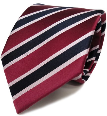 TigerTie Designer Seidenkrawatte in gestreift - Krawattenbreite 8 cm