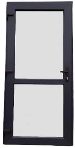 PVC Außentür. PVC-Tür für Geschäft, Balkon, Haus, Wirtschaft. 4 Farben: Anthrazit, Goldeiche, Walnuss, weiß (90x200 linke Tür, Anthrazit)