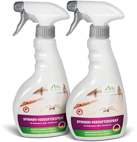 Gardigo Spinnenvertreiber Spray 1000ml | Eukalyptus-Citriodora-Öl | Präventive Spinnenabwehr für Küche, Schlafzimmer, Badezimmer, Keller. Made in Germany.