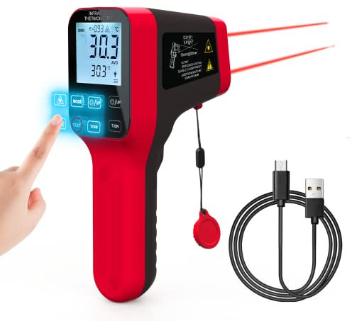 INFURIDER YF-1600 Infrarot Thermometer, Präzises digitales Laser-Temperaturmessgerätvon -58℉~2912℉ mit einem Verhältnis von 30:1 und einer schnellen Reaktionszeit von 0.25s