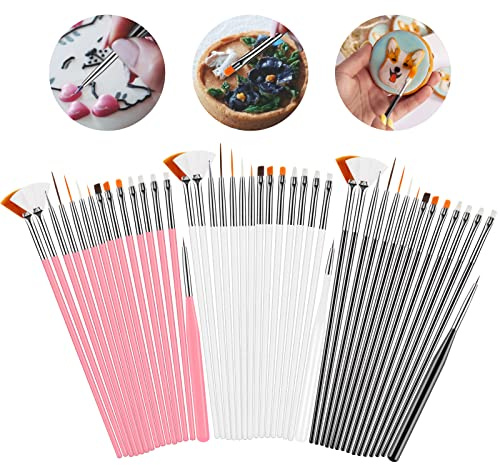 Cake Painting Brushes, 45 Pcs Cake Decorating Brushes Fondant Sugar DIY Tools Set Food Safe Baking Brush for Cake Cookie Icing Pastry