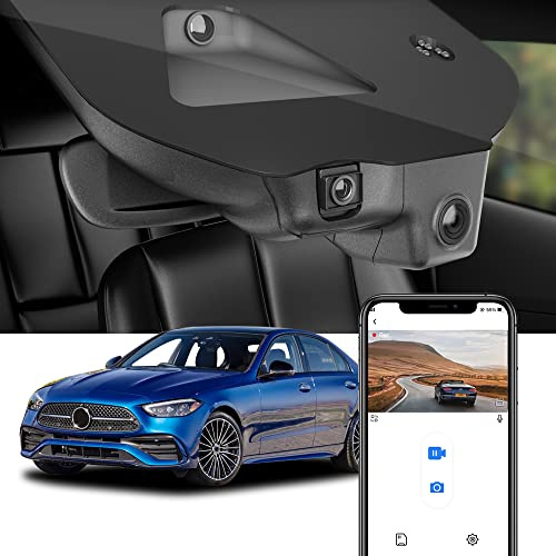 Fitcamx Dashcam 4K Geeignet für Mercedes-Benz C Class 2022-2025 W206 4MATIC (HD2-6635), Integrierte OEM Daschcam Auto UHD 2160P Video WiFi, Loop-Aufnahme, G-Sensor, Night Vision, Plug&Play, 64GB Karte