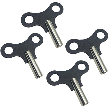 Homoyoyo 4 Stück Uhrenschlüssel aus Metall für Holzuhren, Silber