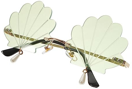 Holibanna 3pezzi Occhiali Da Sole Forma Di Conchiglia Colorati e Alla Moda Occhiali Senza Montatura Per Feste Accessori Divertenti Per Eventi e Costumi e Feste Estive
