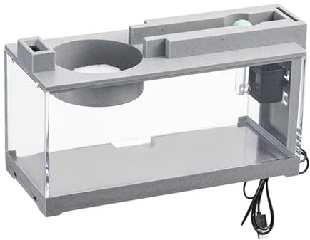 Tischaquarium, Aquarium-Starter-Set, Tischaquarium-Aquarium, modernes Tischaquarium mit Luftpumpe für Seegras, kleine Korallen, Kampffische, Garnelen, Goldfische