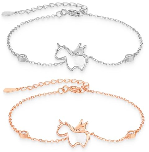 2 pièces Bracelets d'humeur Pour Enfants, Bracelet d'ambiance pour Fille, Bracelet de licorne, pour Cadeau Anniversaire de Fête