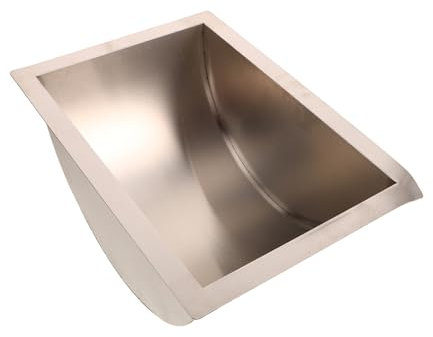 SHOWERORO Bankkasse Bankenschalter Edelstahltablett Service-Theke Servicezähler Kartenverkaufsfenster Kasseneinwurffächer für Banken Geldtabletts für Banken Geldfach Rostfreier Stahl Silver