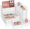 Radikor Lot de 44 Organisateurs de Tiroir, Rangement Tiroir en Plastique Transparent, Bacs de rangement avec 4 Tailles pour salle de bain, coiffeuse, Cuisine, Bureau, Papeterie, per Cosmétiques,Bijoux