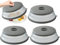 Lostwry Tapa para Microondas Plegable, 3pcs Colador Plegable para Microondas Cubierta de Alimentos de Microondas Cubierta para Plato de Microondas Silicona para Colar Enjuague Frutas, Gris