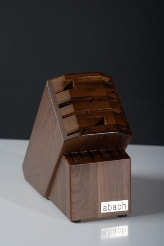 Abach Bloque para cuchillos de madera de nogal de alta calidad